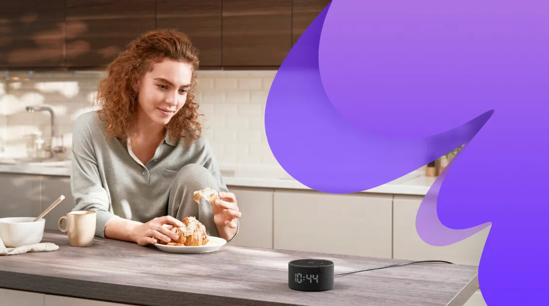 Умная колонка Яндекс Станция Мини (с часами) "чёрный оникс" Умная колонка Яндекс Станция Мини (с часами) "чёрный оникс" - 4