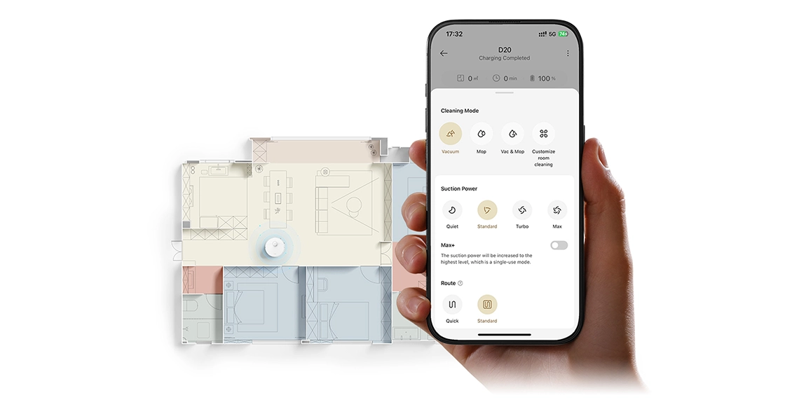 Робот-пылесос Xiaomi Dreame D20 чёрный Робот-пылесос Xiaomi Dreame D20 чёрный - 5