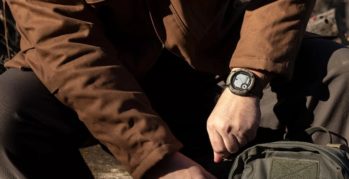 Умные часы Garmin Instinct 2x Solar Tactical коричневый (коричневый ремешок) Умные часы Garmin Instinct 2x Solar Tactical коричневый (коричневый ремешок) - 4