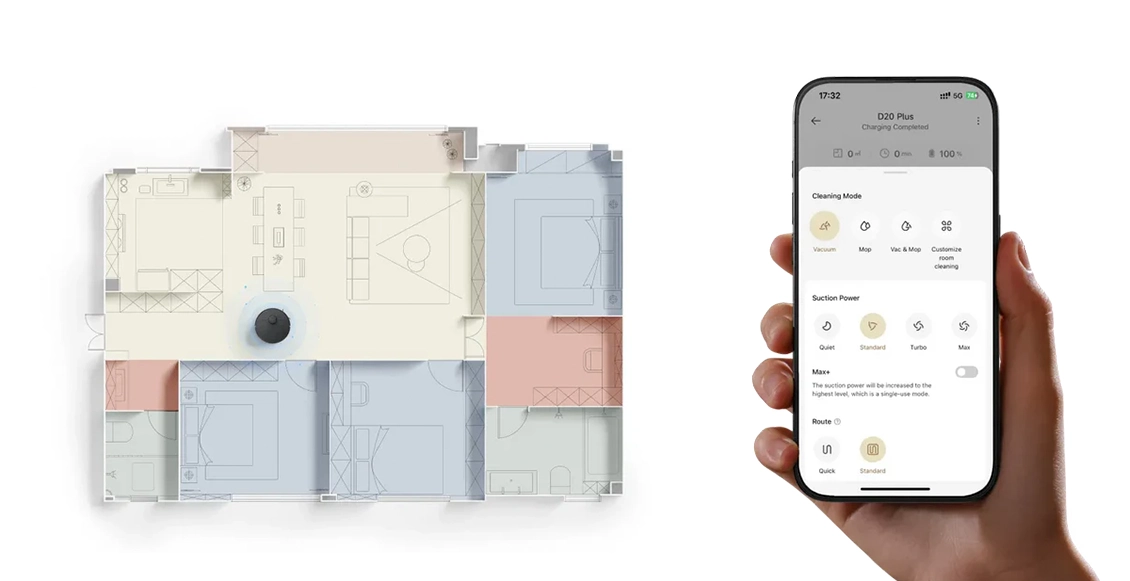 Робот-пылесос Xiaomi Dreame D20 Plus белый Робот-пылесос Xiaomi Dreame D20 Plus белый - 5