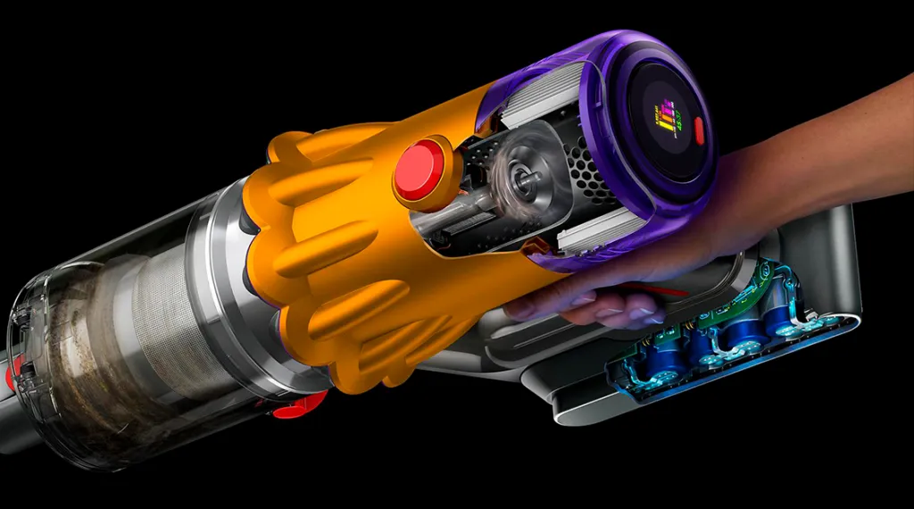 Беспроводной пылесос Dyson V12 Detect Slim Absolute никель, жёлтый (SV46) Беспроводной пылесос Dyson V12 Detect Slim Absolute никель, жёлтый (SV46) - 4