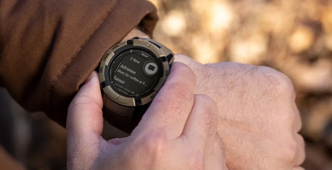 Умные часы Garmin Instinct 2x Solar Tactical коричневый (коричневый ремешок) Умные часы Garmin Instinct 2x Solar Tactical коричневый (коричневый ремешок) - 1