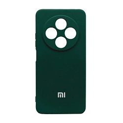 Клип-кейс (накладка) Silicone cover закрытый для Xiaomi Redmi 14C / Poco C75 силикон, тёмно-зелёный