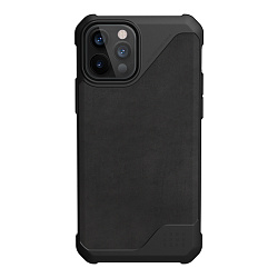 Клип-кейс (накладка) UAG Metropolis LT для Apple iPhone 12 / 12 Pro полиуретан, кожа, чёрный