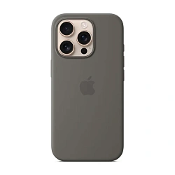 Клип-кейс (накладка) Apple Silicone Case MagSafe для Apple iPhone 16 Pro силикон, Stone Gray