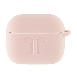 Кобура Protective Case (c карабином) для Apple AirPods 3 силикон, пудровый