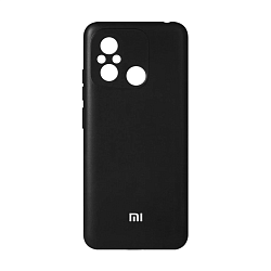 Клип-кейс (накладка) Silicone cover закрытый для Xiaomi Redmi 12C / Poco C55 силикон, чёрный