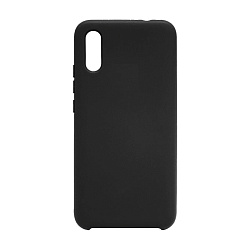 Клип-кейс (накладка) Silicone cover (без лого) для Xiaomi Redmi 9a силикон, чёрный