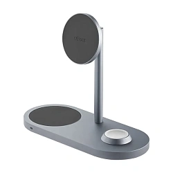 Беспроводное зарядное устройство uBear Stage Pro 3 in 1 Galaxy Watch Edition 30 Вт серый