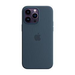 Клип-кейс (накладка) Silicone Case для Apple iPhone 14 Pro Max силикон, тёмно-синий