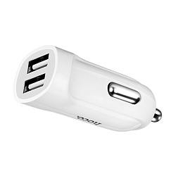 Автомобильное зарядное устройство + кабель Lightning Hoco Z2A 12 Вт, белый