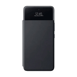 Чехол-книжка Samsung Smart S View Wallet Cover для Samsung Galaxy A53 полиуретан, поликарбонат, чёрный
