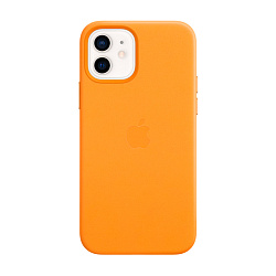 Клип-кейс (накладка) Apple Leather Case MagSafe для Apple iPhone 12 / 12 Pro кожа, California Poppy