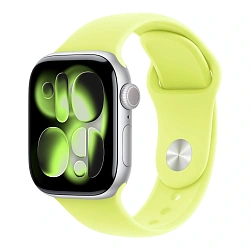 Умные часы Apple Watch Series 11 42mm GPS Silver Aluminum Case Neon Yellow Sport Band