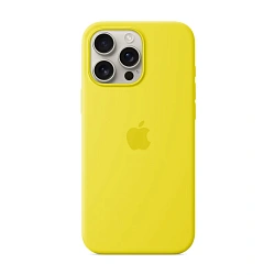 Клип-кейс (накладка) Silicone Case MagSafe для Apple iPhone 16 Pro Max силикон, жёлтый