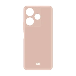 Клип-кейс (накладка) Silicone cover закрытый для Xiaomi Redmi 13 4G / Poco M6 4G силикон, пудровый