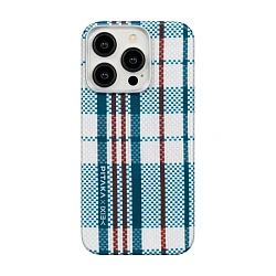 Клип-кейс (накладка) Pitaka Red, White and Blue Lines MagEZ Case 5 для Apple iPhone 15 Pro Max кевлар (арамид), синий