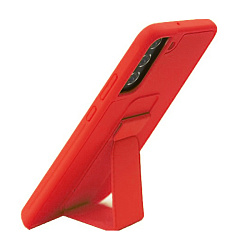 Клип-кейс (накладка) с магнитной подставкой для Samsung Galaxy S22 Plus силикон, красный