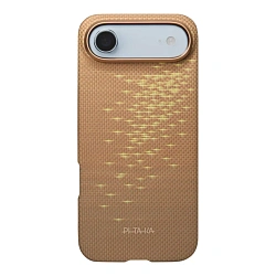 Клип-кейс (накладка) Pitaka Ultra-Slim Case для Apple iPhone Air кевлар (арамид), золотой (KI1703AG)