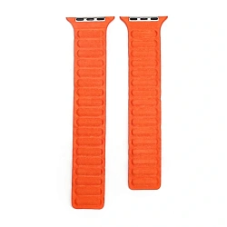 Магнитный браслет Wowen Link для Apple Watch 44 / 45 / 46 / 49mm текстиль оранжевый