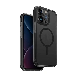 Клип-кейс (накладка) UNIQ Combat MagSafe для Apple iPhone 15 Pro Max полиуретан, затемнённый