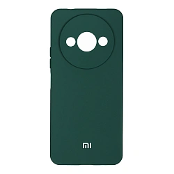 Клип-кейс (накладка) Silicone cover закрытый для Xiaomi Redmi A3 / Poco C61 силикон, тёмно-зелёный