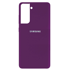 Клип-кейс (накладка) для Samsung Galaxy S21 силикон, сливовый