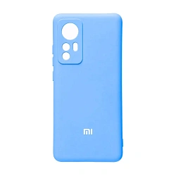 Клип-кейс (накладка) Silicone cover закрытый для Xiaomi 12 / 12х силикон, голубой
