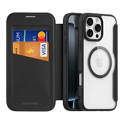 Чехол-книжка Dux Ducis Skin X Pro для Apple iPhone 16 Pro Max полиуретан, термополиуретан, чёрный
