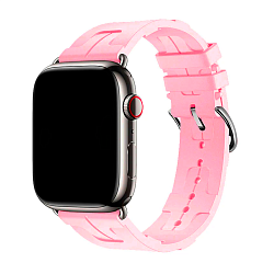 Ремешок Silicone Ermes для Apple Watch 44 / 45 / 46 / 49mm силикон розовый