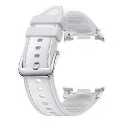 Ремешок Hybrid для Samsung Galaxy Watch 8/8 Classic кожа белый