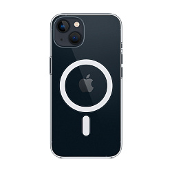 Клип-кейс (накладка) Clear Case MagSafe для Apple iPhone 13 поликарбонат, прозрачный