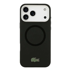 Клип-кейс (накладка) CG Mobile Lacoste Liquid Silicone Magsafe для Apple iPhone 17 Pro Max силикон, чёрный