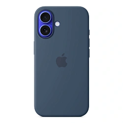 Клип-кейс (накладка) Apple Silicone Case MagSafe для Apple iPhone 16 силикон, Denim