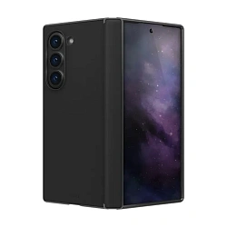 Клип-кейс (накладка) UNIQ Hybrid Ora для Samsung Galaxy Z Fold 6 искусственная кожа, металл, чёрный