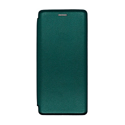 Чехол-книжка для Xiaomi Poco M4 Pro 5G искусственная кожа, тёмно-зелёный