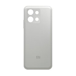 Клип-кейс (накладка) для Xiaomi Redmi Note 13 5G пластик, силикон, серебристый