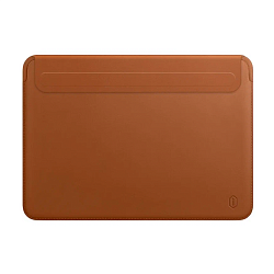 Чехол WIWU Skin Pro 2 Leather Sleeve для Apple MacBook Pro 14" (2021 - 2024) полиуретан, кожа, коричневый