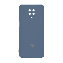 Клип-кейс (накладка) для Xiaomi Redmi Note 9s / Note 9 Pro силикон, серо-синий