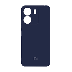 Клип-кейс (накладка) Silicone cover закрытый для Xiaomi Redmi 13C / Poco C65 силикон, тёмно-синий