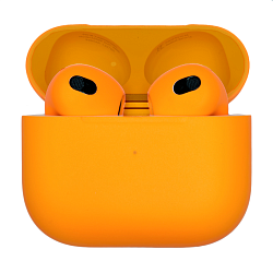 Беспроводные наушники Apple AirPods 3 ярко-оранжевый матовый (полная покраска)