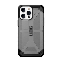Клип-кейс (накладка) UAG Plasma для Apple iPhone 14 Pro Max поликарбонат, затемнённый с чёрной рамкой
