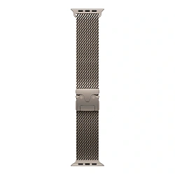 Браслет Apple Titanium Milanese Loop для Apple Watch 44 / 45 / 46 / 49mm титан Natural Titanium (M)