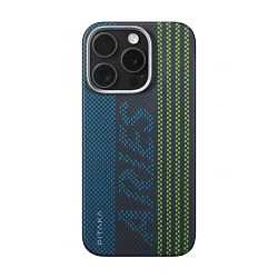 Клип-кейс (накладка) Pitaka Aries Tactile Woven Case для Apple iPhone 16 Pro кевлар (арамид), "кредитная карта"