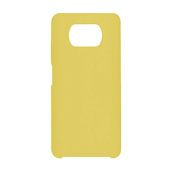 Клип-кейс (накладка) Silicone cover (без лого) для Xiaomi Poco X3 NFC / Poco X3 Pro силикон, жёлтый