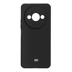 Клип-кейс (накладка) Silicone cover закрытый для Xiaomi Redmi A3 / Poco C61 силикон, чёрный