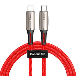 Дата-кабель Baseus Water Drop-shaped Lamp Type-C to Type-C 1 м, красный