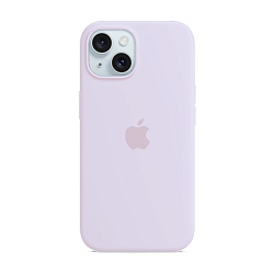 Клип-кейс (накладка) Silicone Case MagSafe для Apple iPhone 15 Plus силикон, бледно-розовый