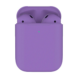 Беспроводные наушники Apple AirPods 2 с зарядным футляром фиолетовый матовый (полная покраска) (MV7N2)