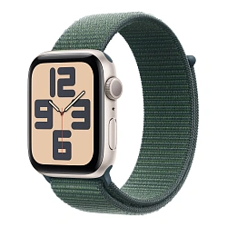 Умные часы Apple Watch SE (2024) 44mm GPS Starlight Aluminium Case Lake Green Sport Loop